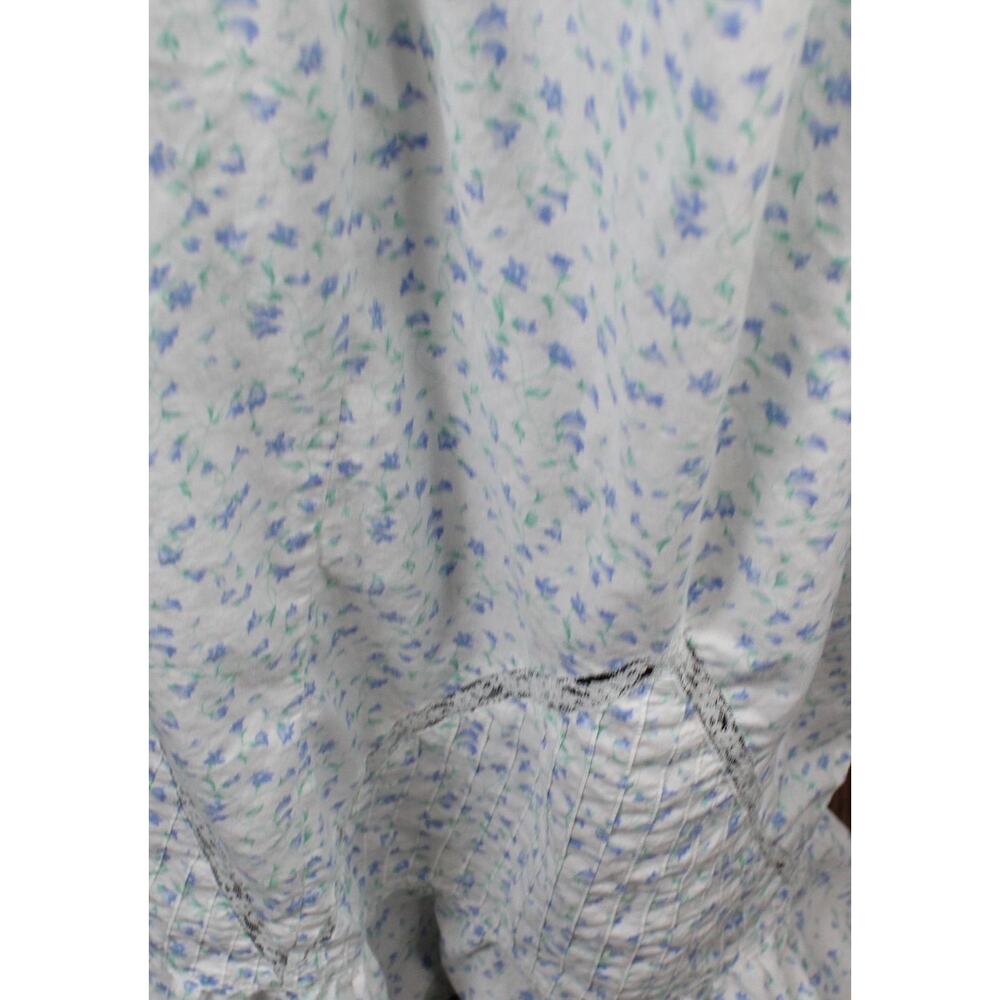 Eileen West Nightgown Womens 2x White Purple Sleeveless Lace Trim Pajamas - Picture 6 of 11